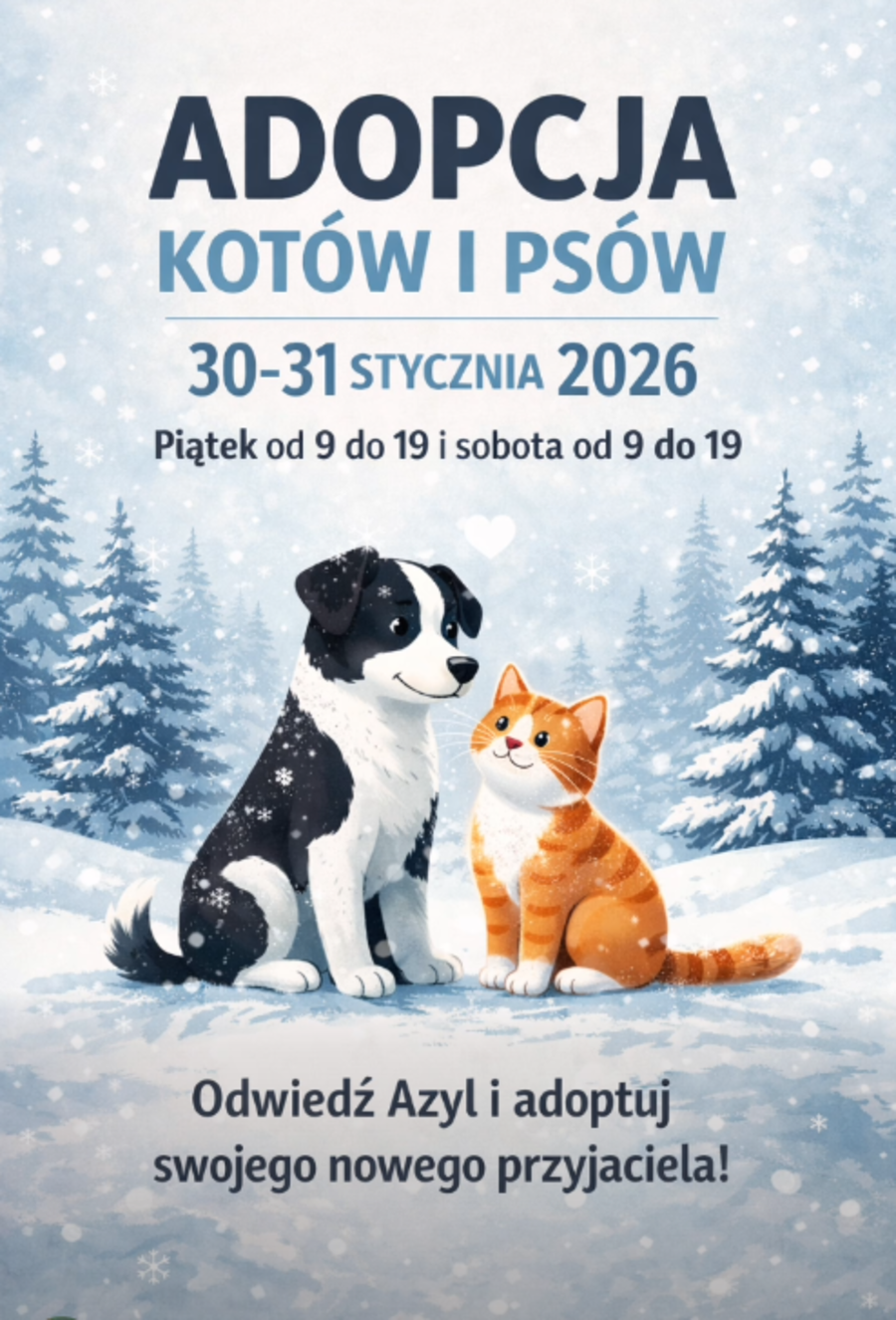 grafika Azylu - pies i kot